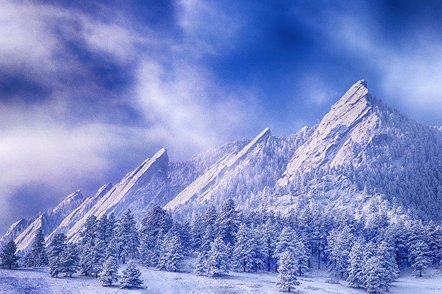 Flatirons in Winter Mist